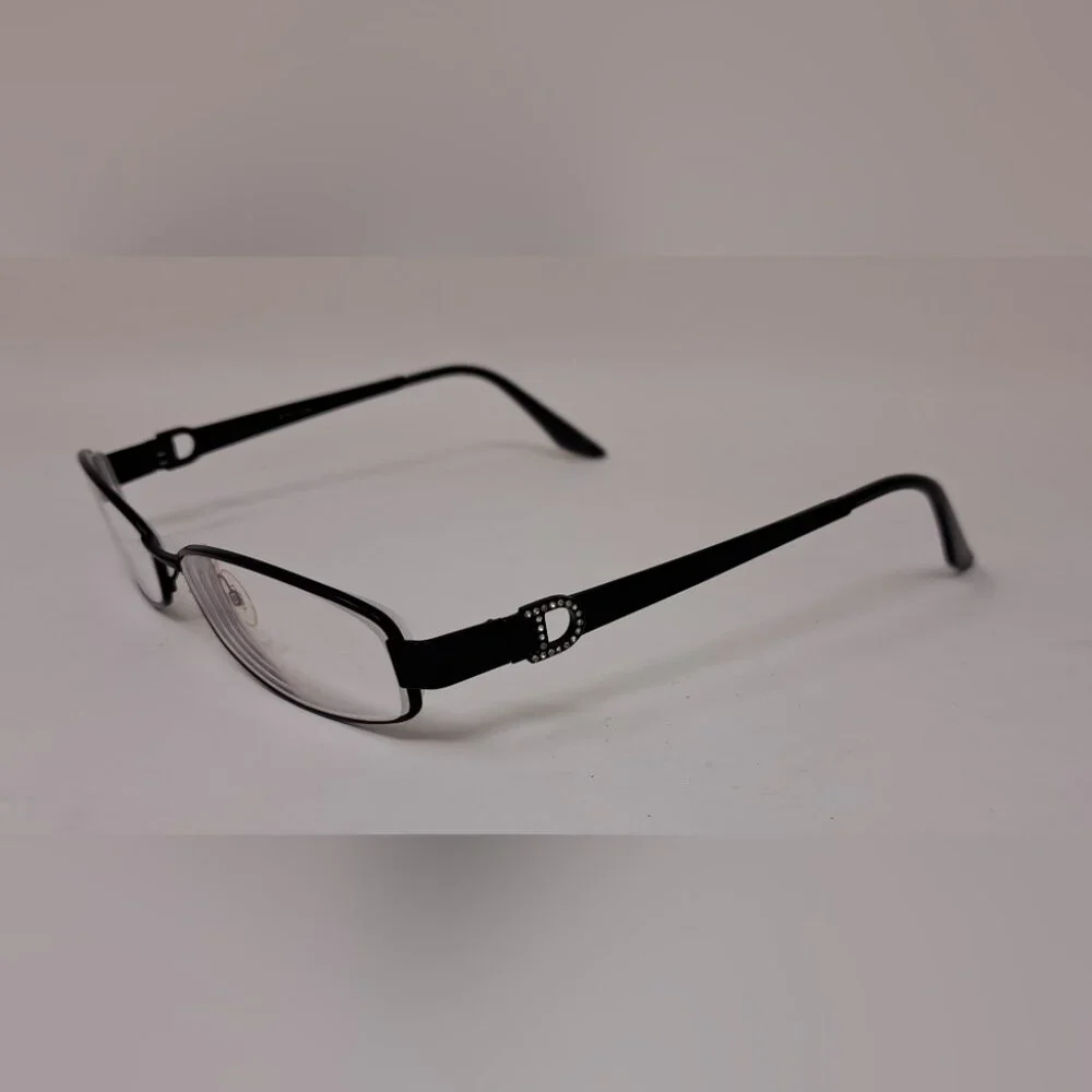 Christian Dior Womens Eye Glasses Frames Crystals Black Vintage CD3684 54-15-130